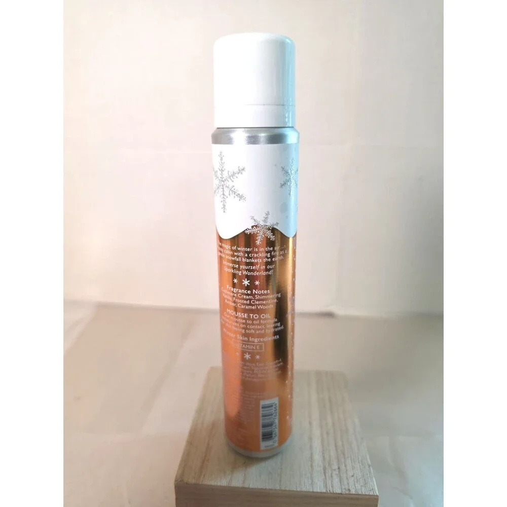 Rare New Bath &  Body Works Snow Flakes and Cashmere  Mousse To Oil 4oz